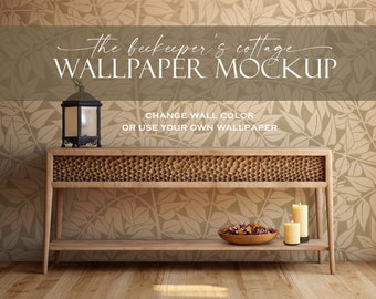 Wallpaper Frame Mockup | Empty Wall Mockup | Blank Wall Mockup | Transparent Wall Template| Beekeepers Cottage 2 | PSD, JPG