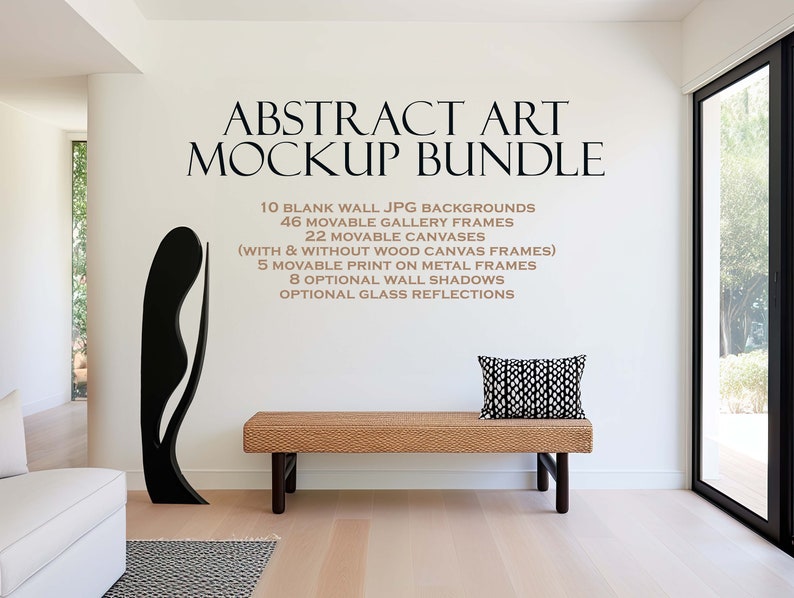 Abstract Art Interior Room Frame Mockup Bundle