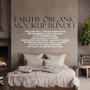 Rustic Mockup, Frame Mockup Bundle (10), Cabin Mockup, Earthy & Organic, Cabin, Art Frame Mockup, Boho Mockup, Wall Art Mockup JPG PSD PNG