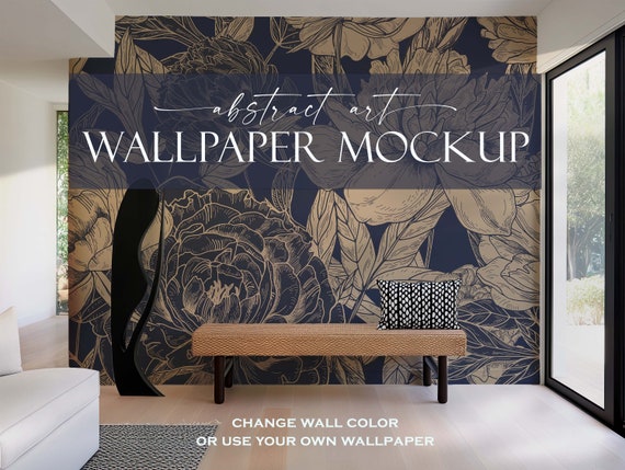 Wallpaper Frame Mockup | Empty Wall Mockup | Blank Wall Mockup | Transparent Wall Template| Abstract Art Frame Mockup 2 | PSD, JPG & PNG