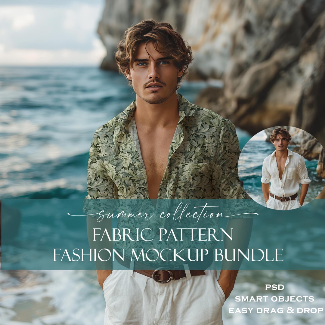 Summer Fashion Mockup Bundle, Fabric Pattern Design (PSD) - Etsy