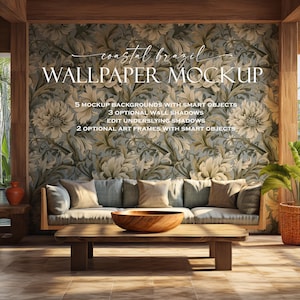 Wallpaper Mockup Bündel (5) | Wandmockup | Küsten Brasilien | Leere Wand Mockup | Leere Wand Mockup | Wandbild Mockup | PSD, JPG