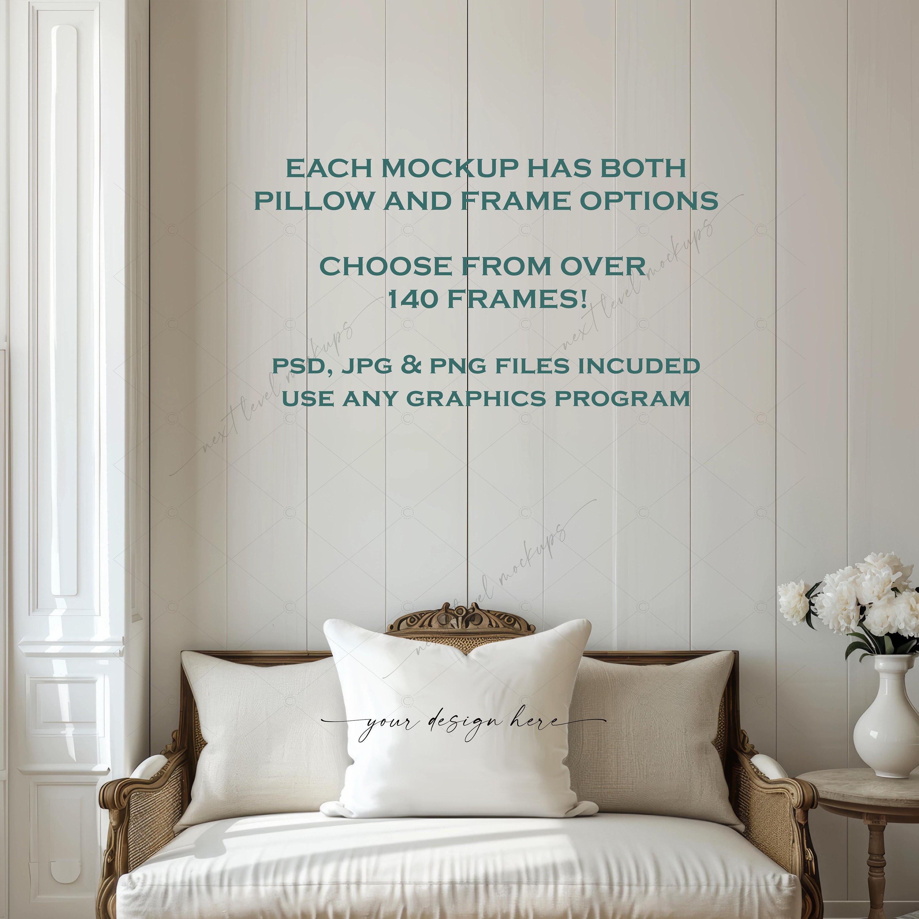 Farmhouse Frame / Pillow Mock up