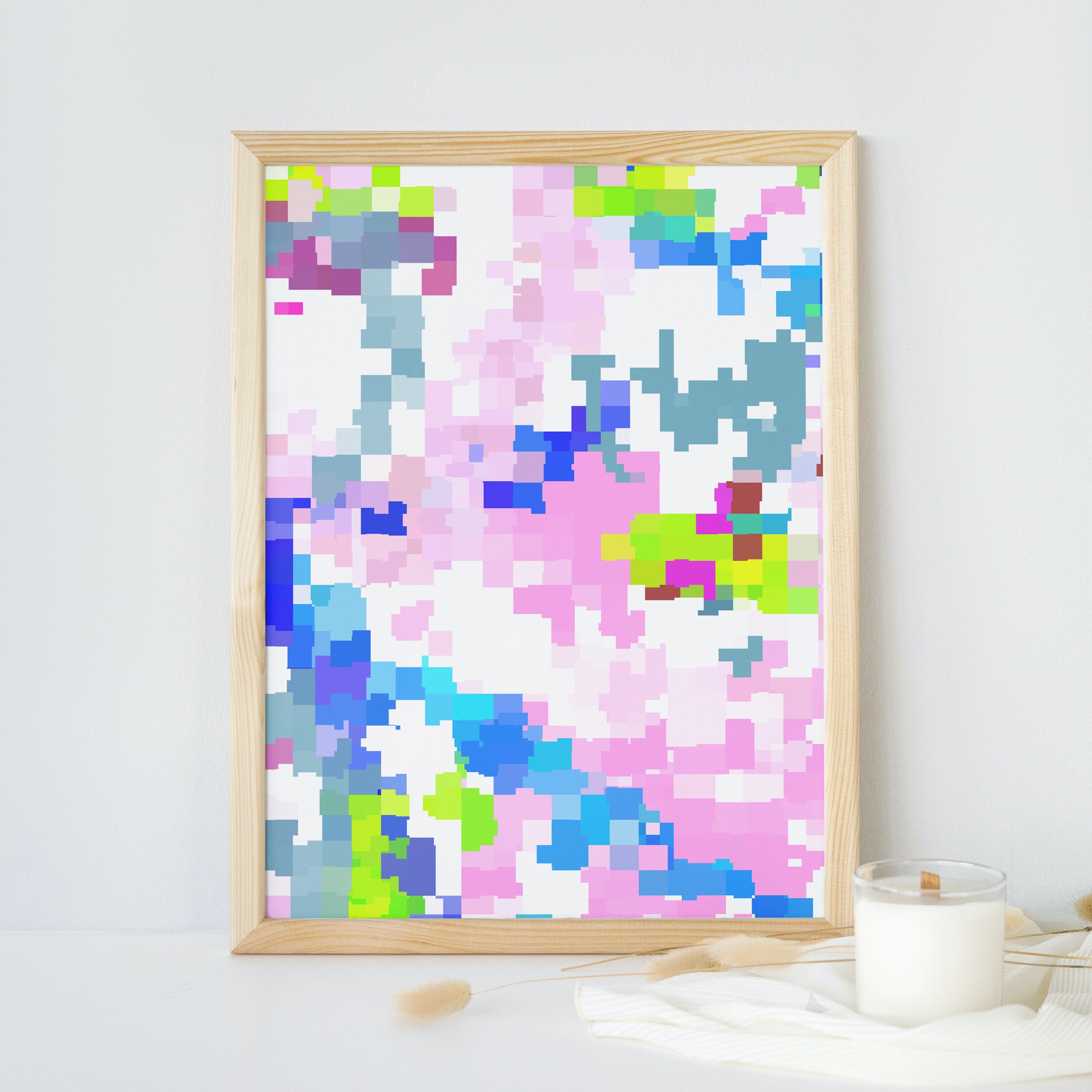 Printable Pink and Blue Wall Art Instant Download Young Adult Decor ...