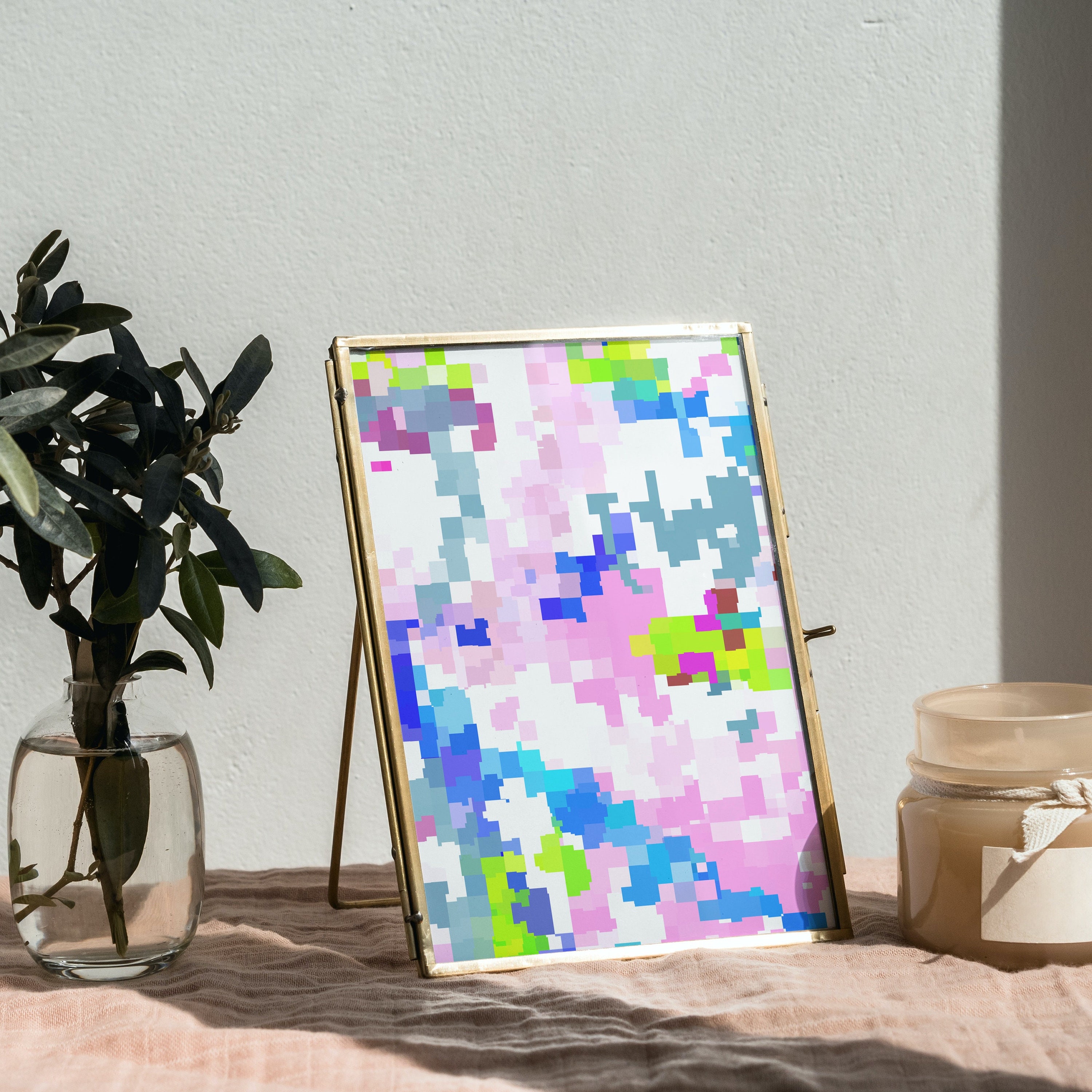 Printable Pink and Blue Wall Art Instant Download Young Adult Decor