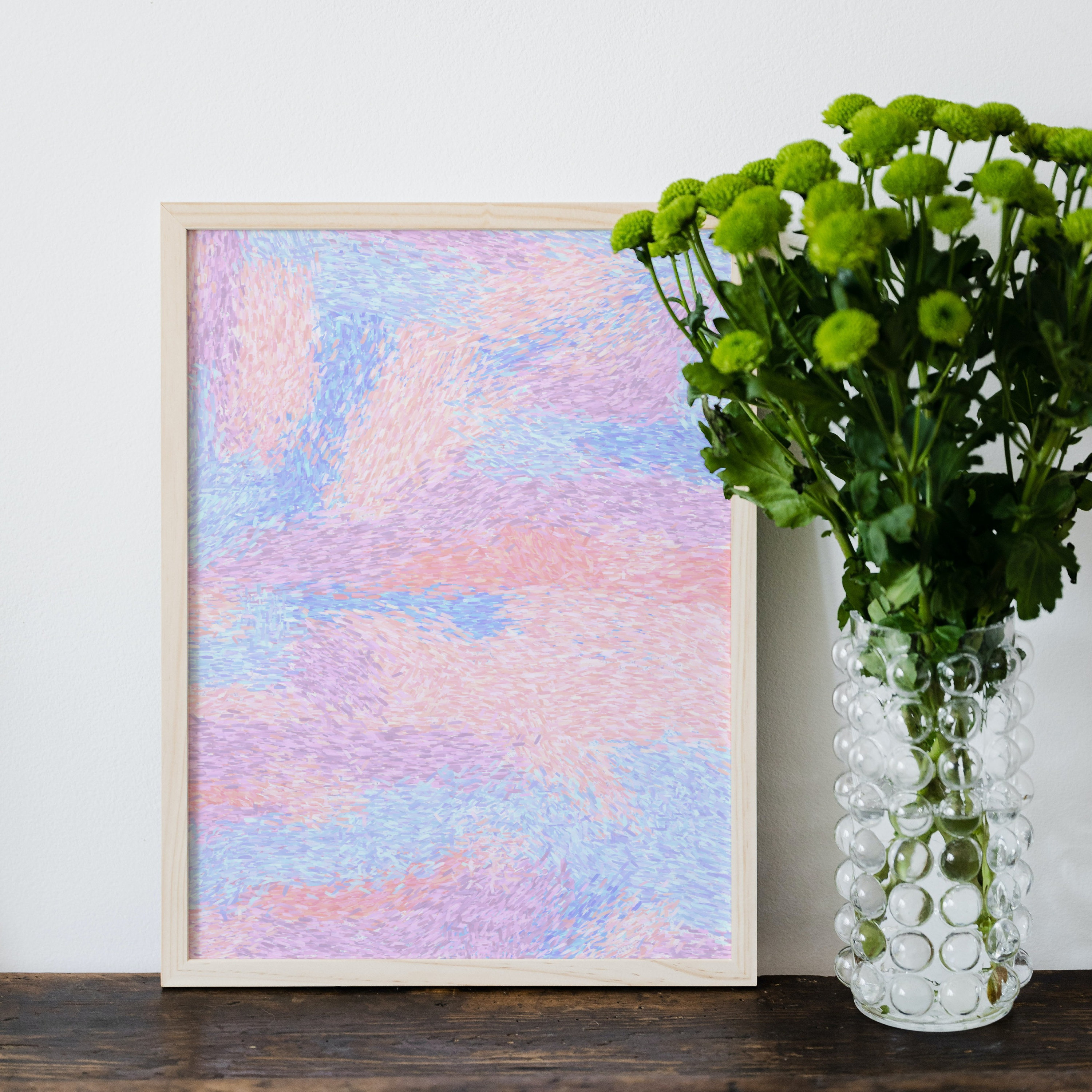Printable Wall Art Pink Blue Instant Download Pink Girly Wall Art ...