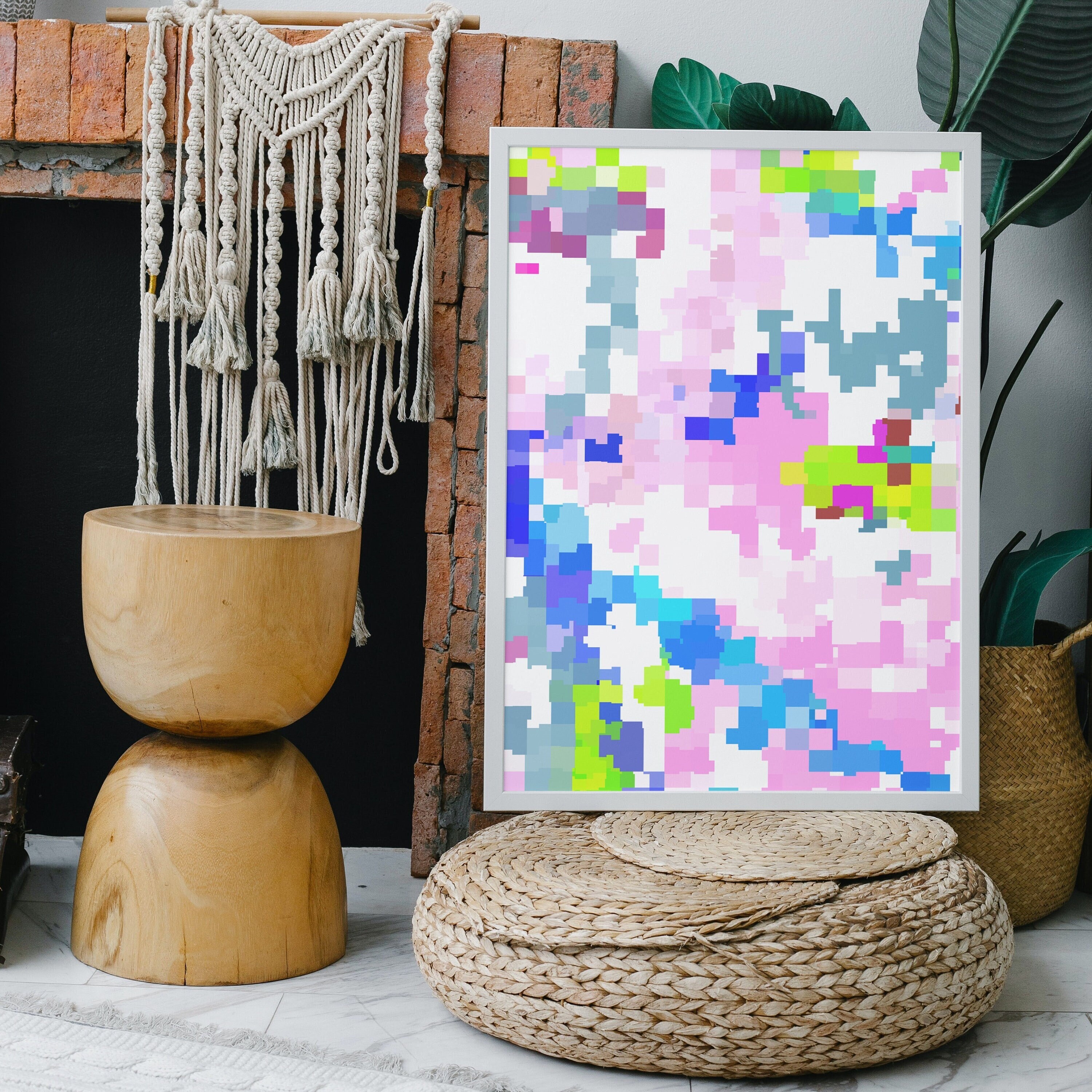 Printable Pink and Blue Wall Art Instant Download Young Adult Decor ...