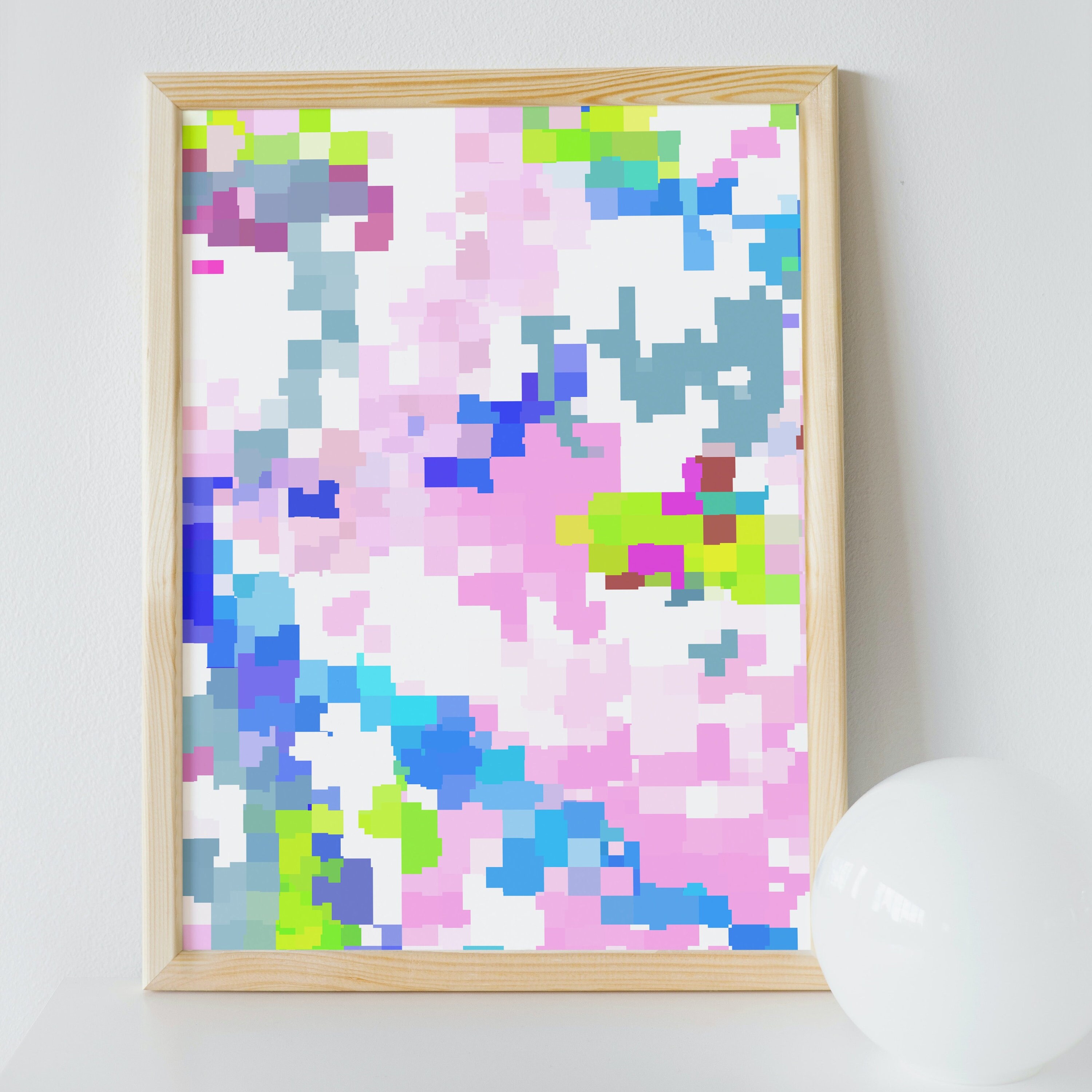Printable Pink and Blue Wall Art Instant Download Young Adult - Etsy