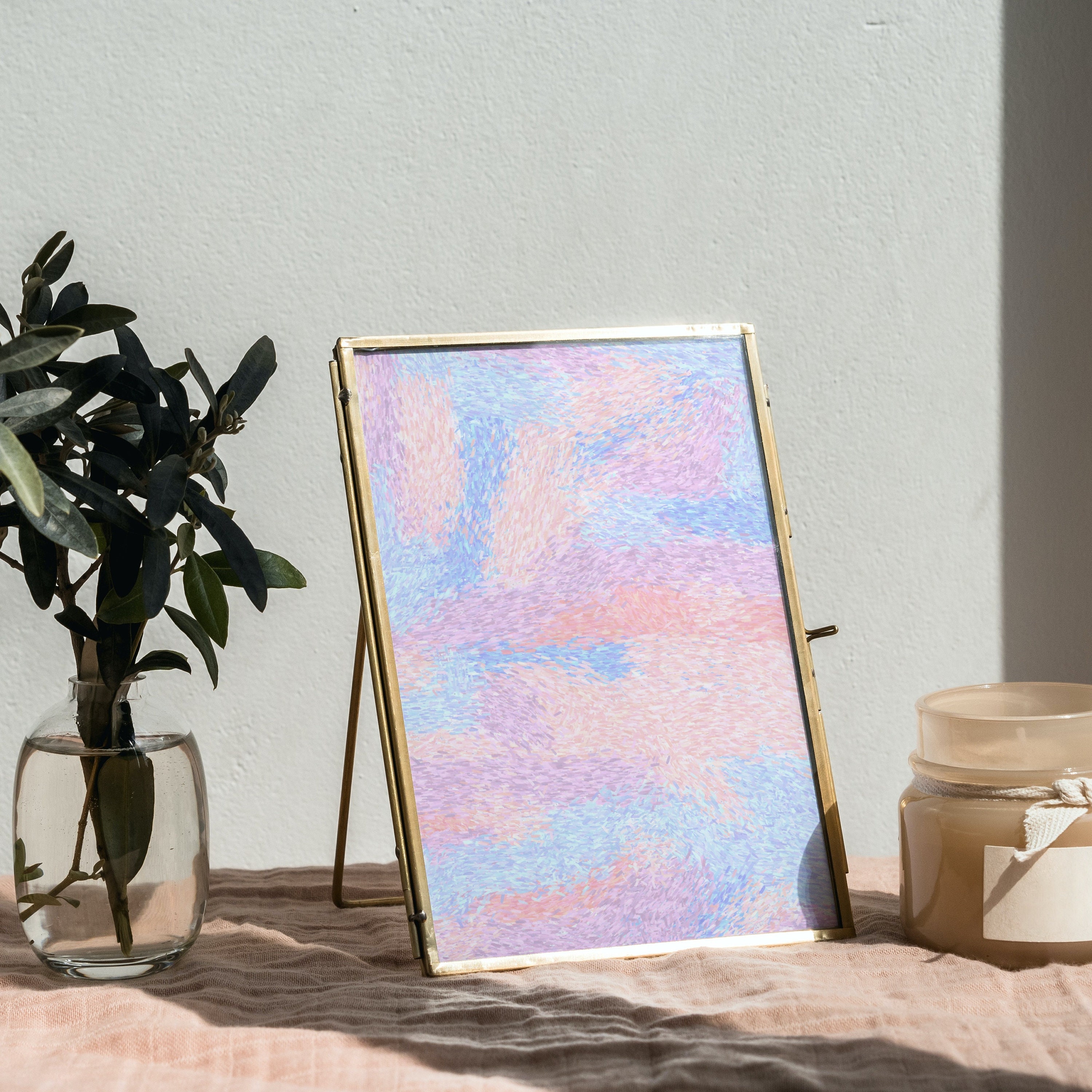 Printable Wall Art Pink Blue Instant Download Pink Girly Wall Art ...