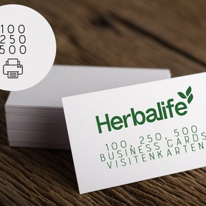 Biglietti da visita personalizzati Herbalife stampati da 100, 250, 500 pezzi