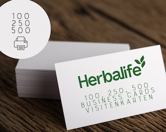 Biglietti da visita personalizzati Herbalife stampati da 100, 250, 500 pezzi