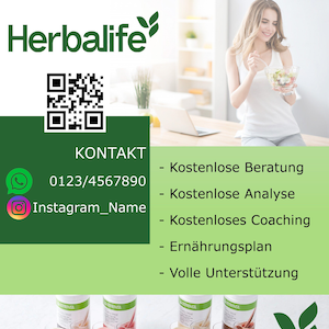Folleto de Entrenador Herbalife con Nuevo Logotipo 2023 Personalizado con Código QR Descarga de Archivo Digital