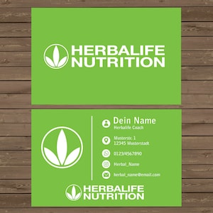 Herbalife Visitenkarte Personalisiert Digitale Datei Download