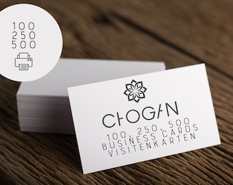 Chogan Personalisierte Visitenkarten 100, 250, 500 Stück gedruckt