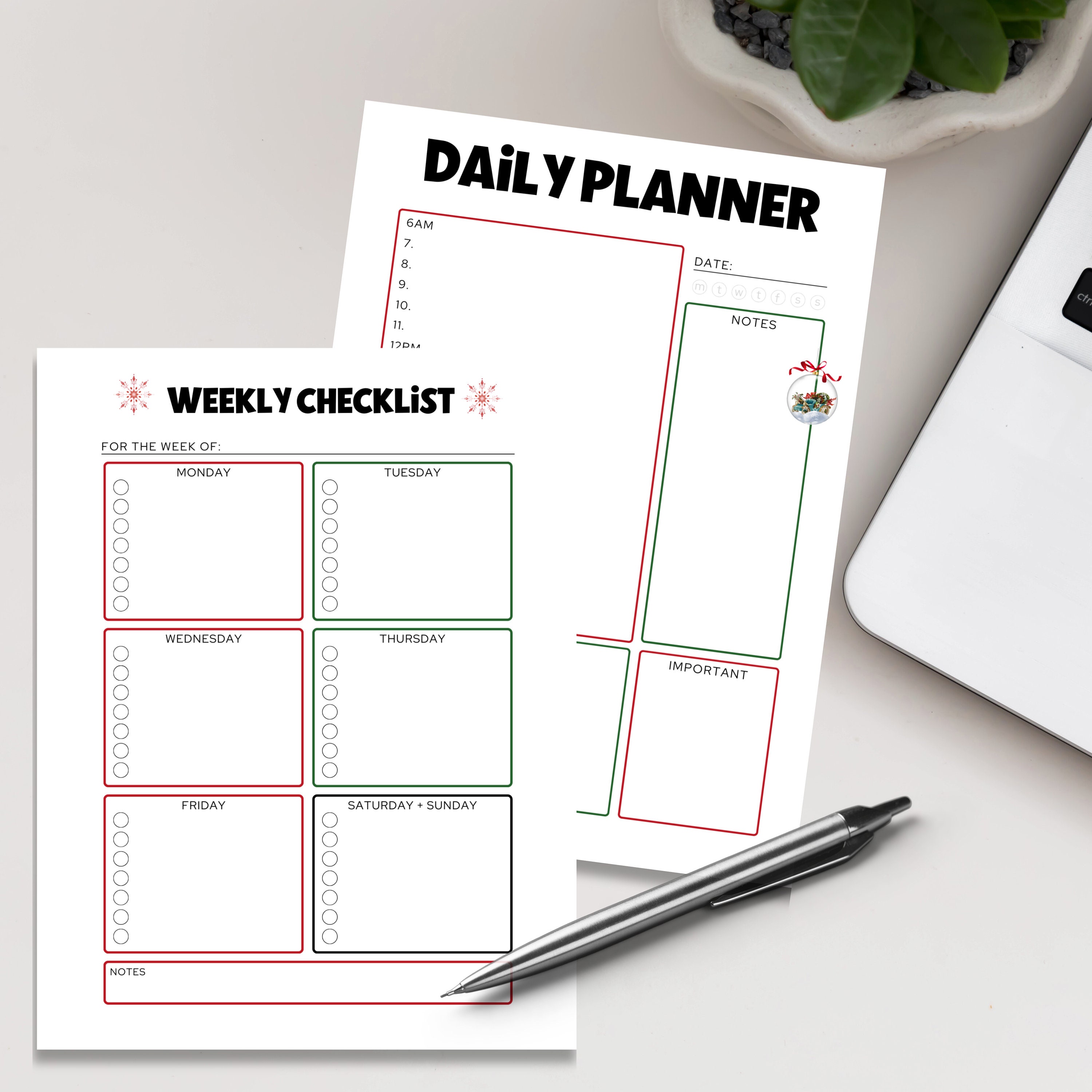 Christmas Weekly Planner Printable, Christmas Planner, Printable Weekly ...