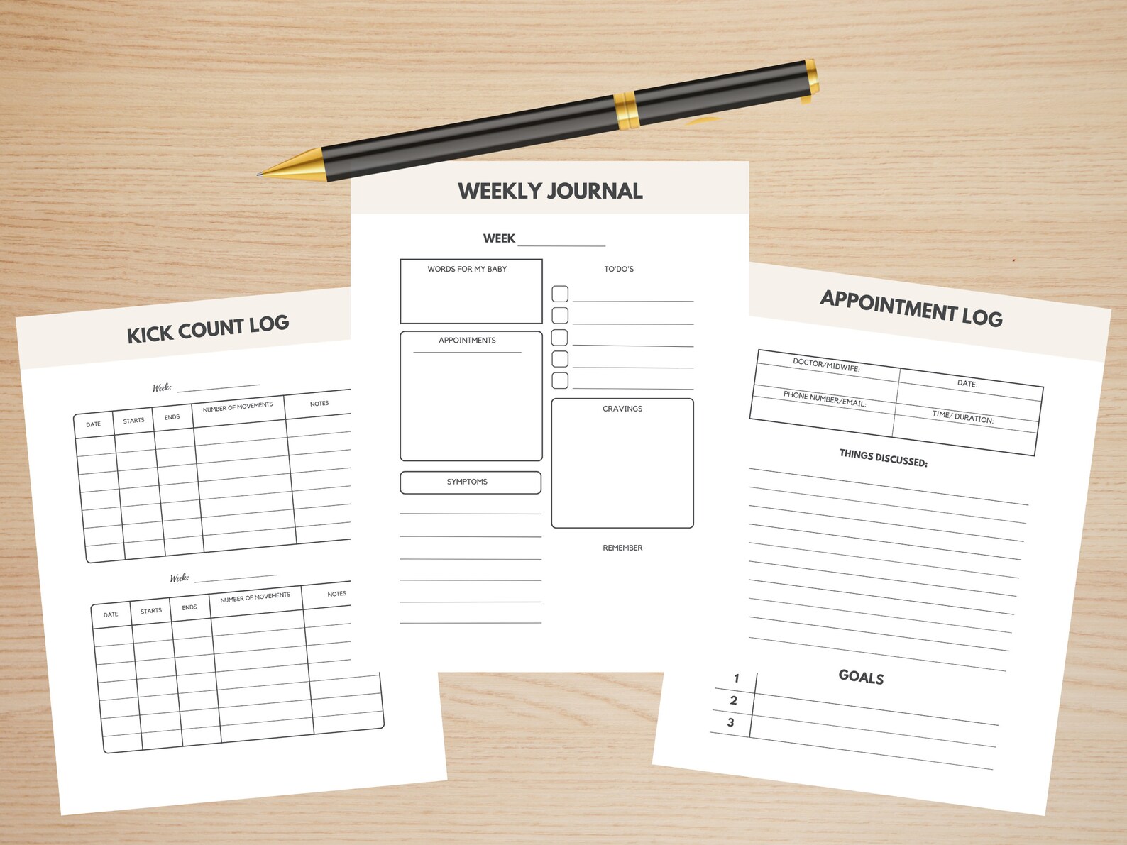 Printable Pregnancy Planner Baby Planning Organizer Maternity Planner ...