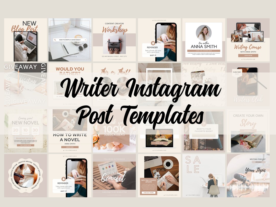 Ig Posts Books Writer IG Post, Blogger Instagram, 50 Author Writer IG Post Blogger ...