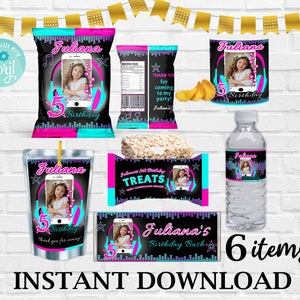 Bewerkbare TikTok-verjaardagsfeestbundel: 6 itemset (directe download)