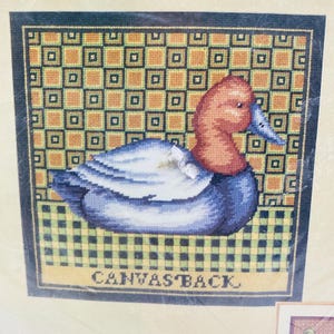 Zestaw do haftu krzyżykowego Vintage Elsa Williams Canvasback Duck 13 Mesh Creative Canvaswor