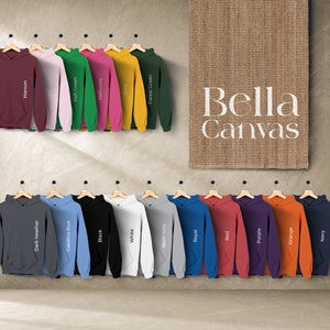 Carta de colores Gildan 18500B New Season, archivos editables completos, gráfico de maqueta con capucha Heather Mauve para impresión bajo demanda, gráfico de colores Printful