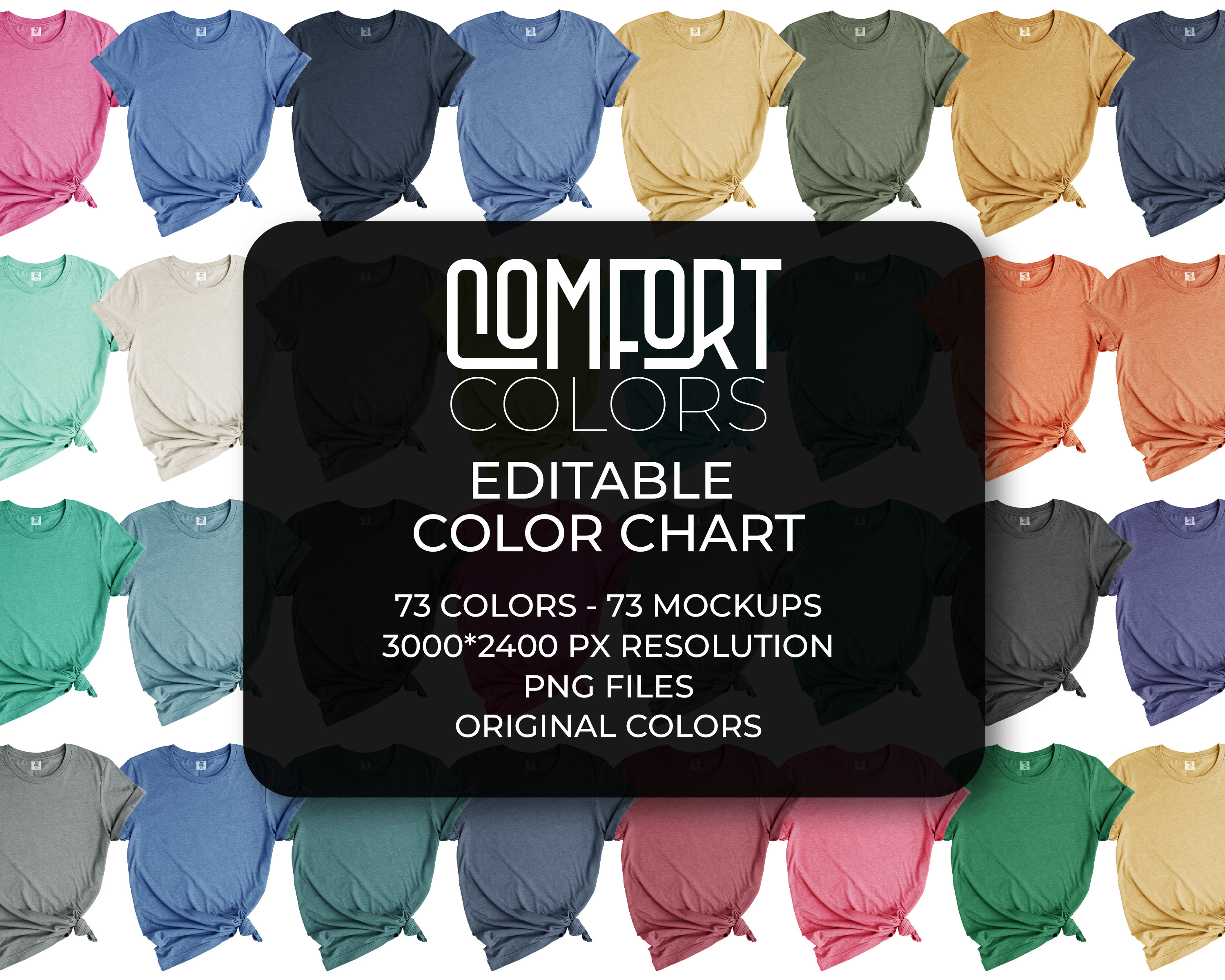 2023 New Colors, Comfort Colors 1717 Color Chart, Comfort Colors 1717 ...