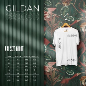 Gildan 64000 Size Chart, Pattern effect, T shirt Measurements, 64000 Size Chart, Unisex Jersey T-shirt, Gildan Size Chart,
