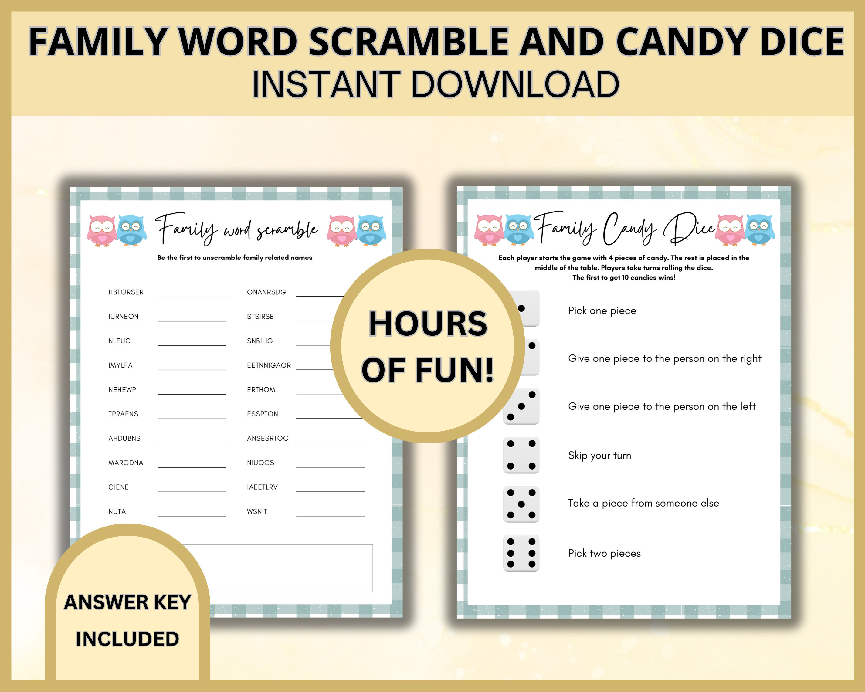 Family Reunion Games, Printable Games, Family Game Night, Family Party ...