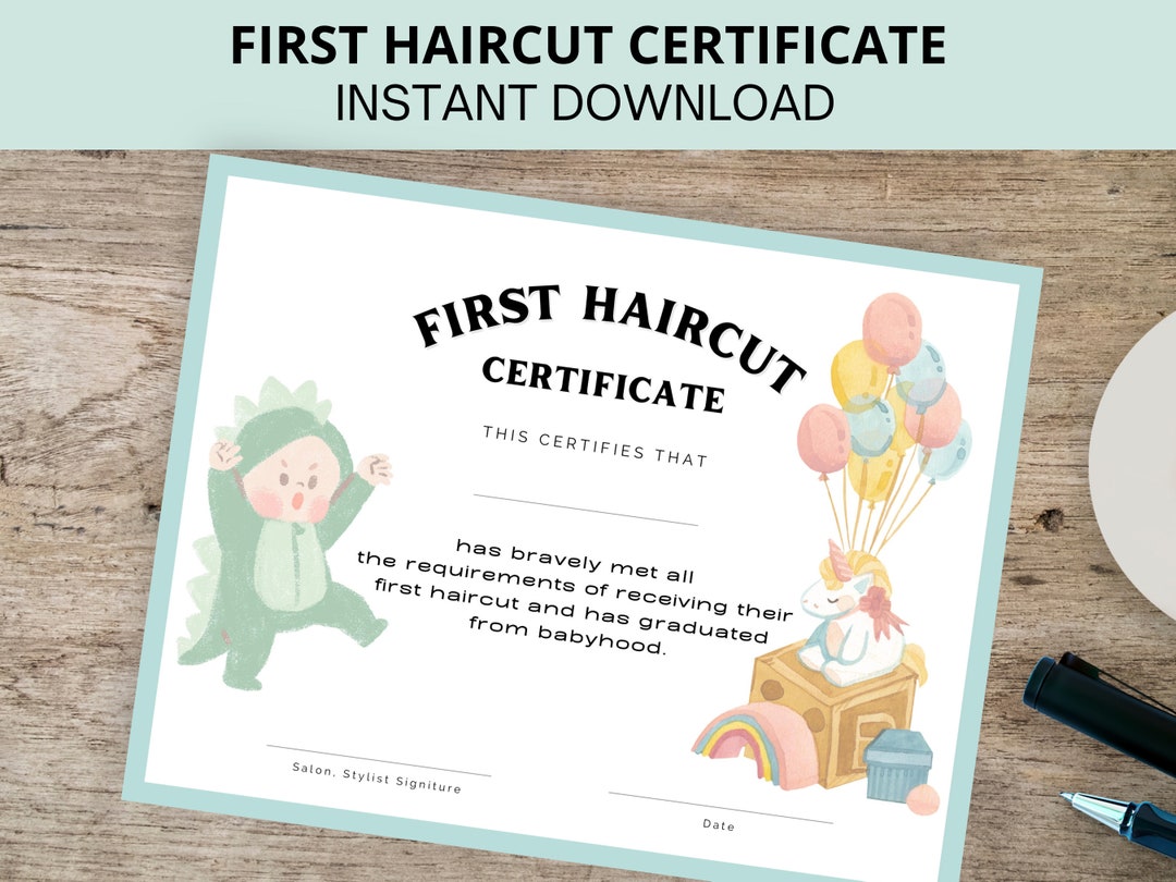 First Haircut Certificate Printable - Il 1080xN.4755726269 Fhc0 