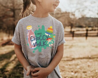 I Need Choccy Milk Kids T-shirt voor kinderen cadeau voor peuter shirt voor kinderen tshirt voor kinderen Tee voor kinderen verjaardagsfeestje cadeau voor kinderen shirt