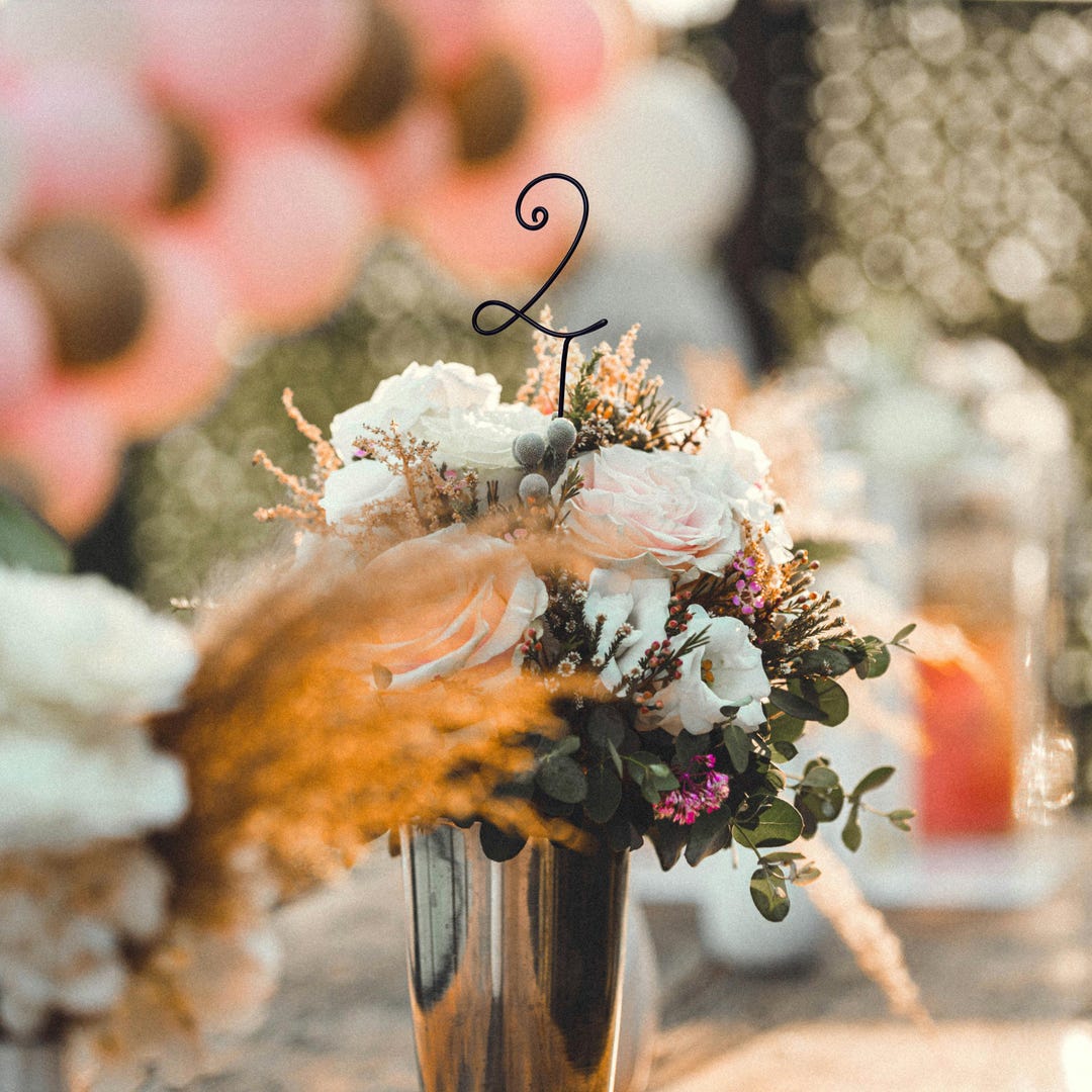 Wire Table Numbers: Rustic Wedding Reception Decor - Etsy