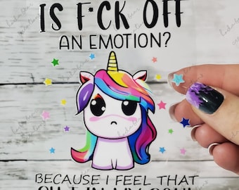 Sassy Curse Unicorn DTF Decal