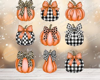 Fall Pumpkins Element Sheet UV DTF Decals-E007| Waterproof Decal | Glass Can | Tumbler Transfer | Sticker