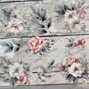 Pastel Floral Element Sheet UV DTF Decals