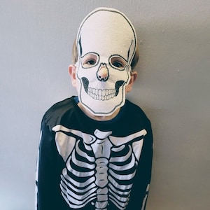 Mask Skull Carnival Halloween Embroidery File Skeleton Costume 2 frame sizes
