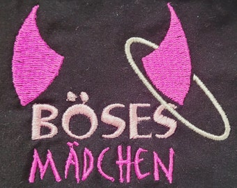 Embroidery file "Bad Girl" little devil in 2 sizes