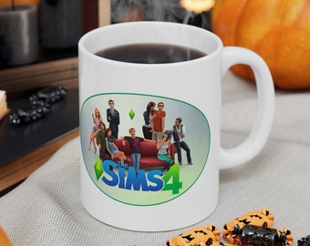 Caneca dos Sims 4 | Presente dos Sims | Caneca do jogo de vídeo | Presente para jogos | Caneca de jogo | Caneca do jogador | Presente de videogame | Caneca de café do jogo | Caneca geek
