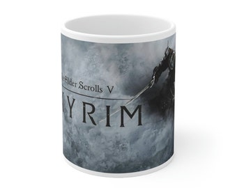 The Elder Scrolls 5 Skyrim-mok | Skyrim-cadeau | Videogame mok | Gaming Cadeau | Gaming-mok | Gamer-mok | Cadeau voor videogames | Gaming koffiemok