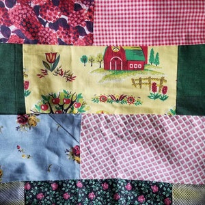 vintage patchwork szalony quilt nasiona zły worek mąki
