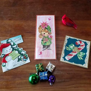 Vintage Weihnachtskarten- Lot von 3