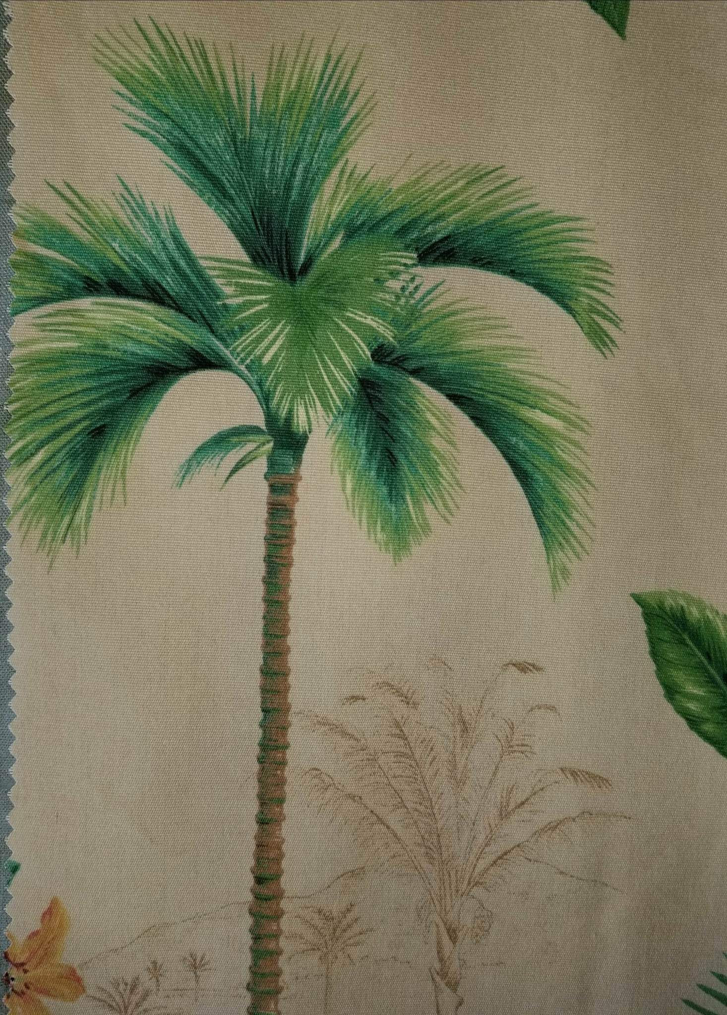 Palm Tree Upholstery Fabric Panel Etsy