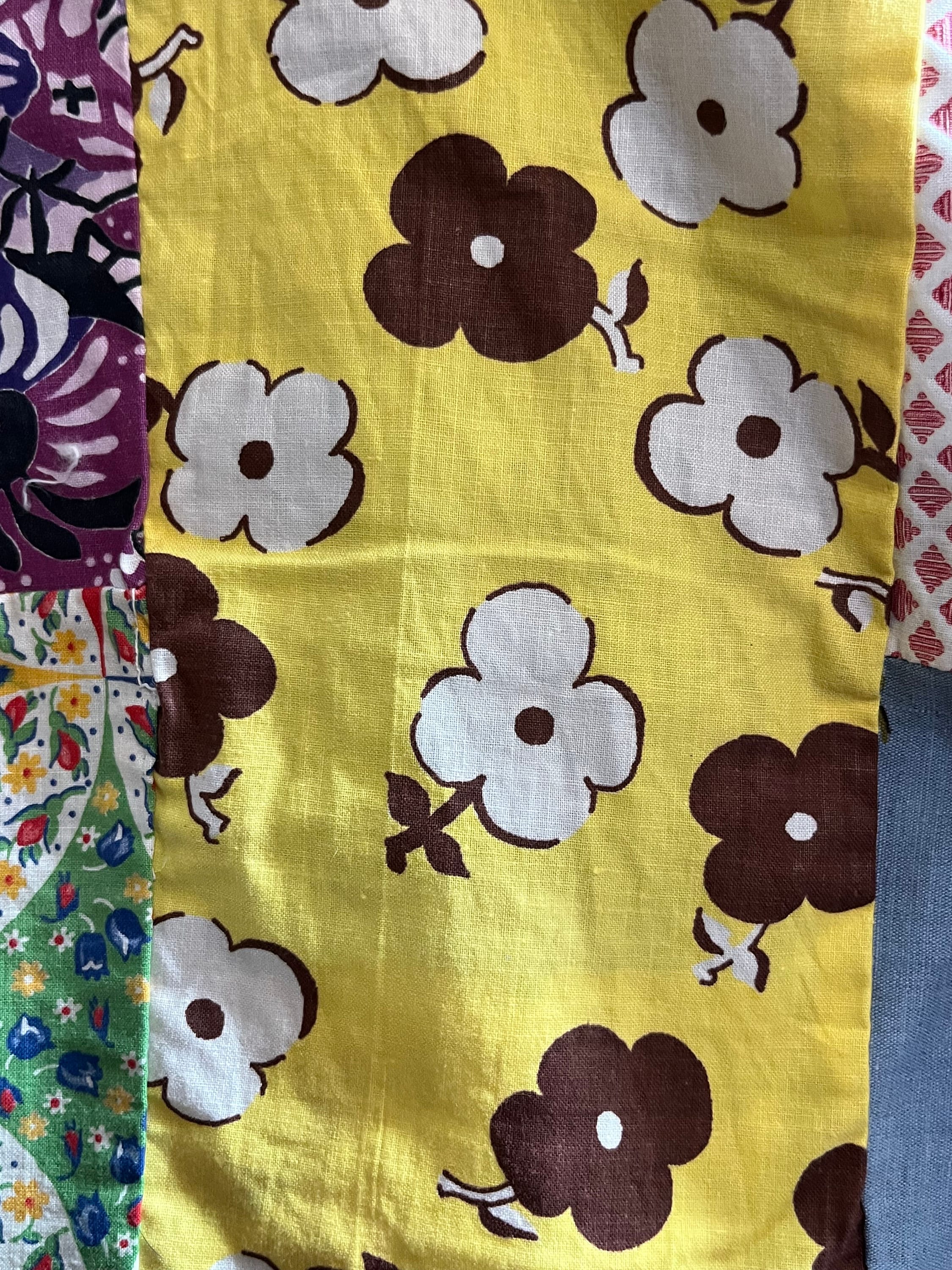 Vintage Patchwork Crazy Quilt Seed Bad Flour Sack - Etsy