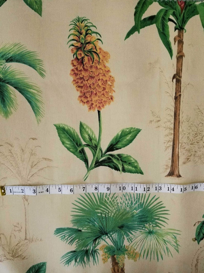 Palm Tree Upholstery Fabric Panel Etsy