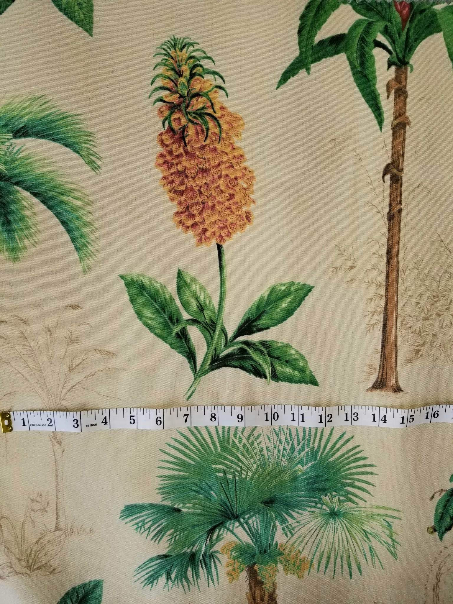 Palm Tree Upholstery Fabric Panel Etsy