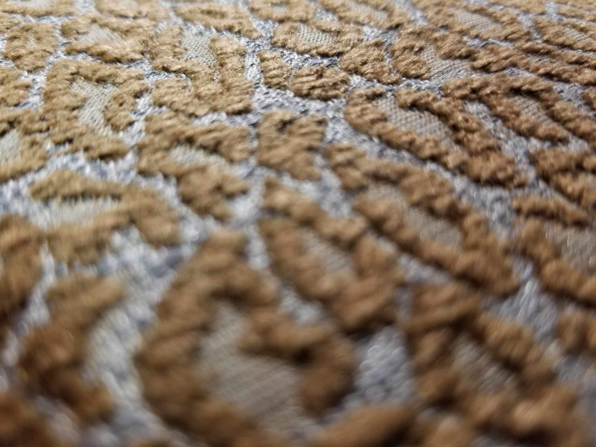 Curated visual reference: Gallery Detail: Cheetah Print Textured Upholstery Panel In Taupe And Silvery Blue