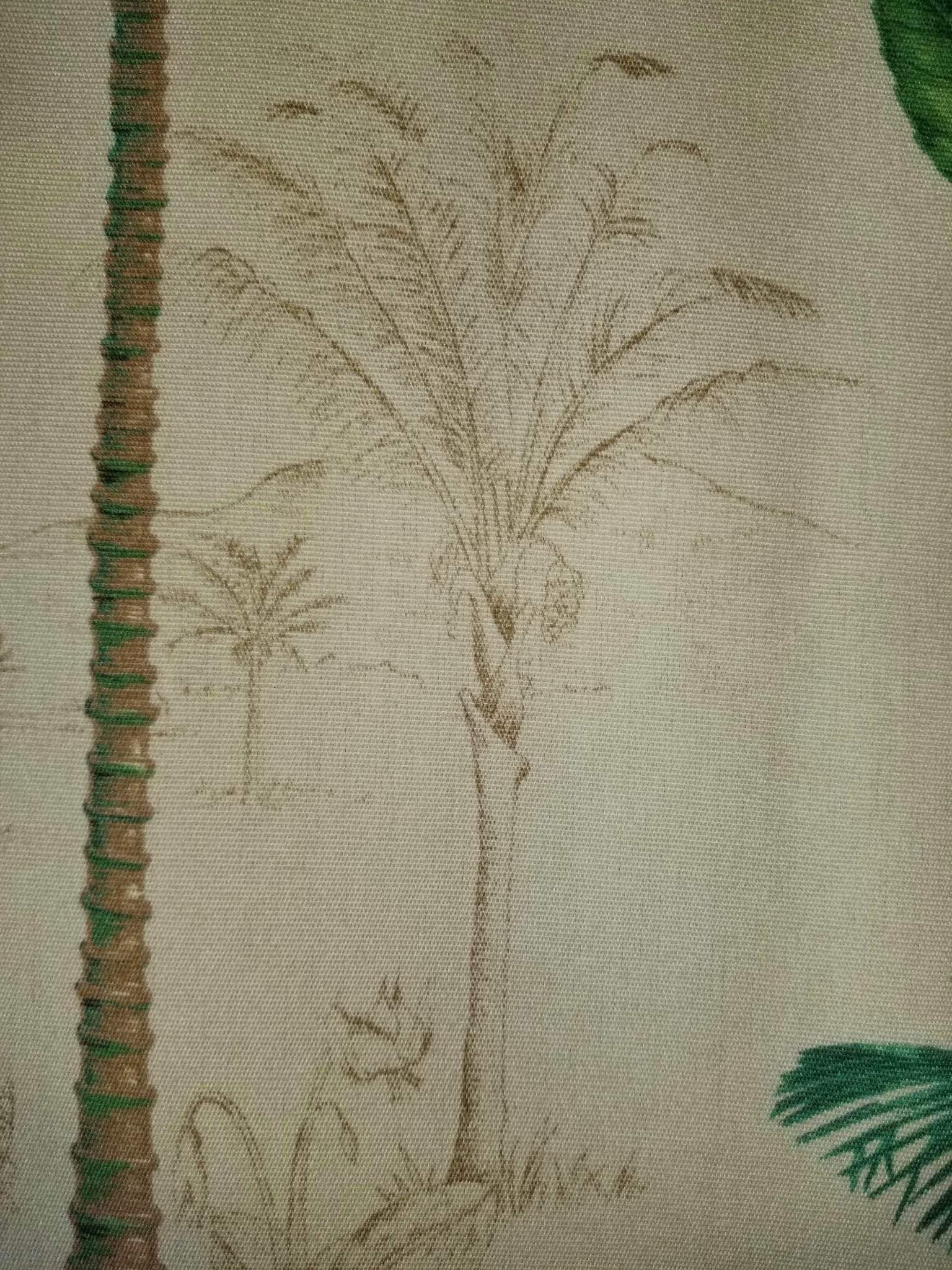 Palm Tree Upholstery Fabric Panel Etsy