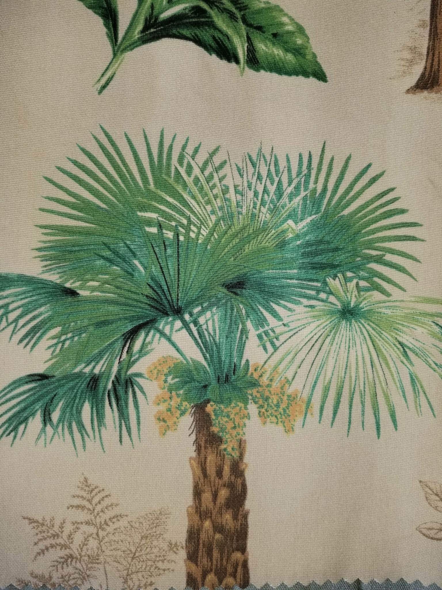 Palm Tree Upholstery Fabric Panel Etsy