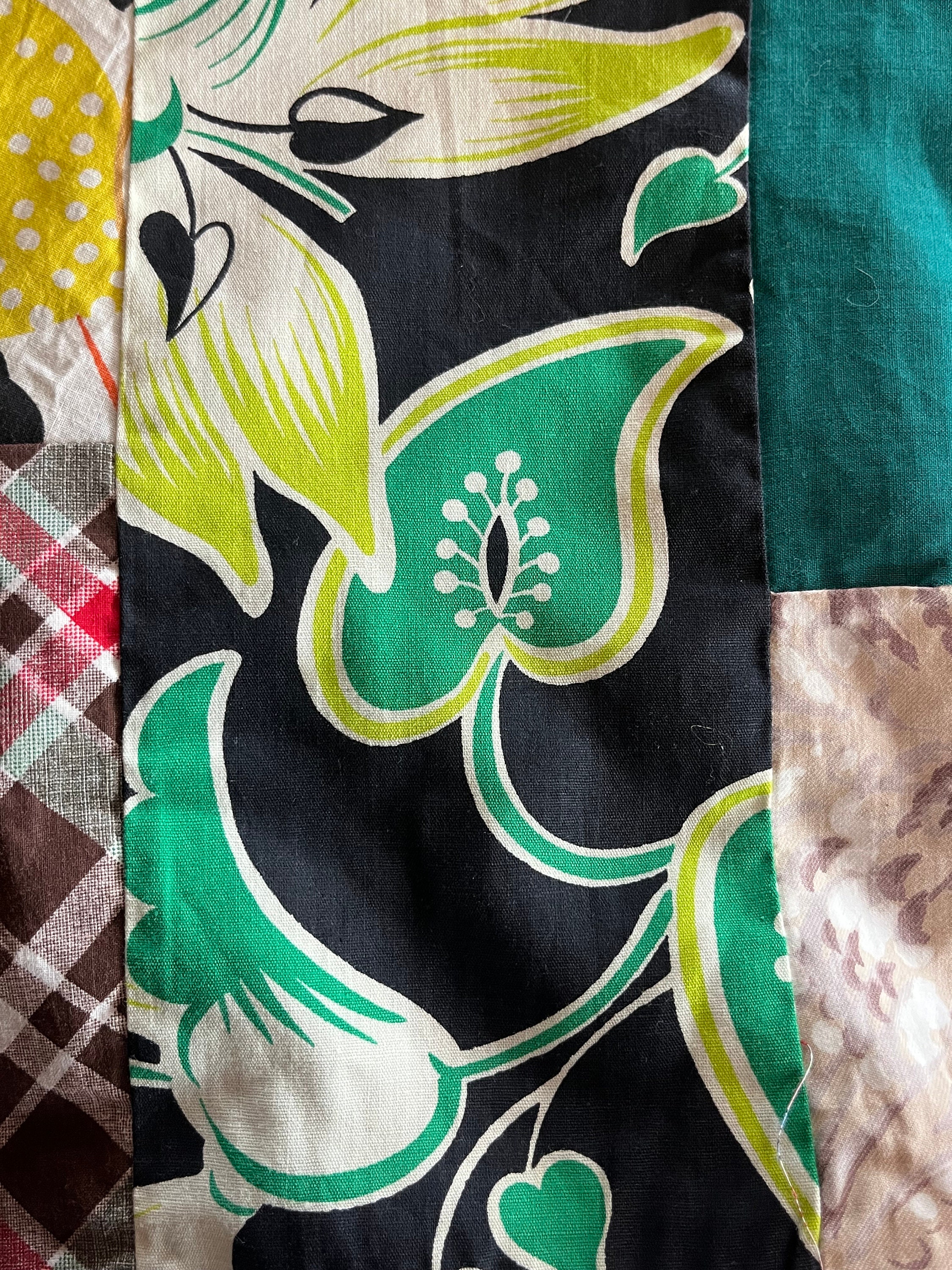 Vintage Patchwork Crazy Quilt Seed Bad Flour Sack - Etsy