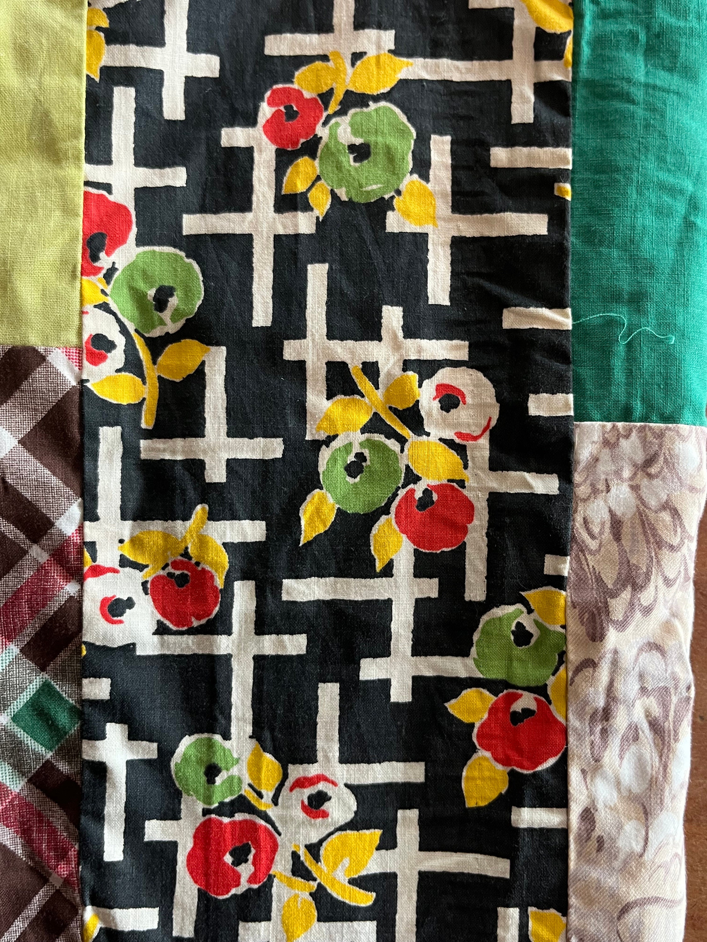 Vintage Patchwork Crazy Quilt Seed Bad Flour Sack - Etsy