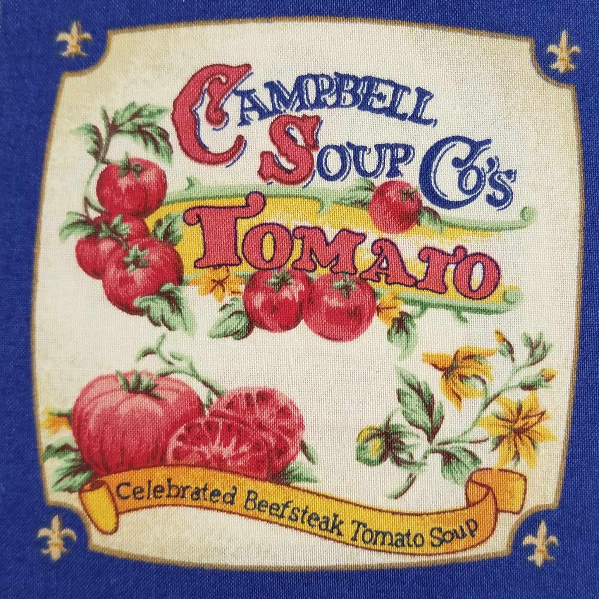 Vintage 2001 Campbell Soup Labels Concord Fabrics Cotton Fabric Panel