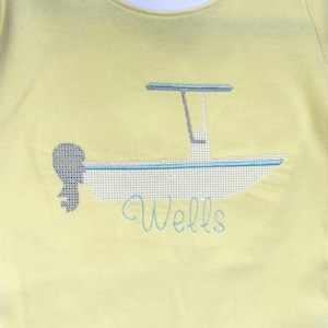 Korsstygn Skiff Center Console Boat Maskinbroderifil